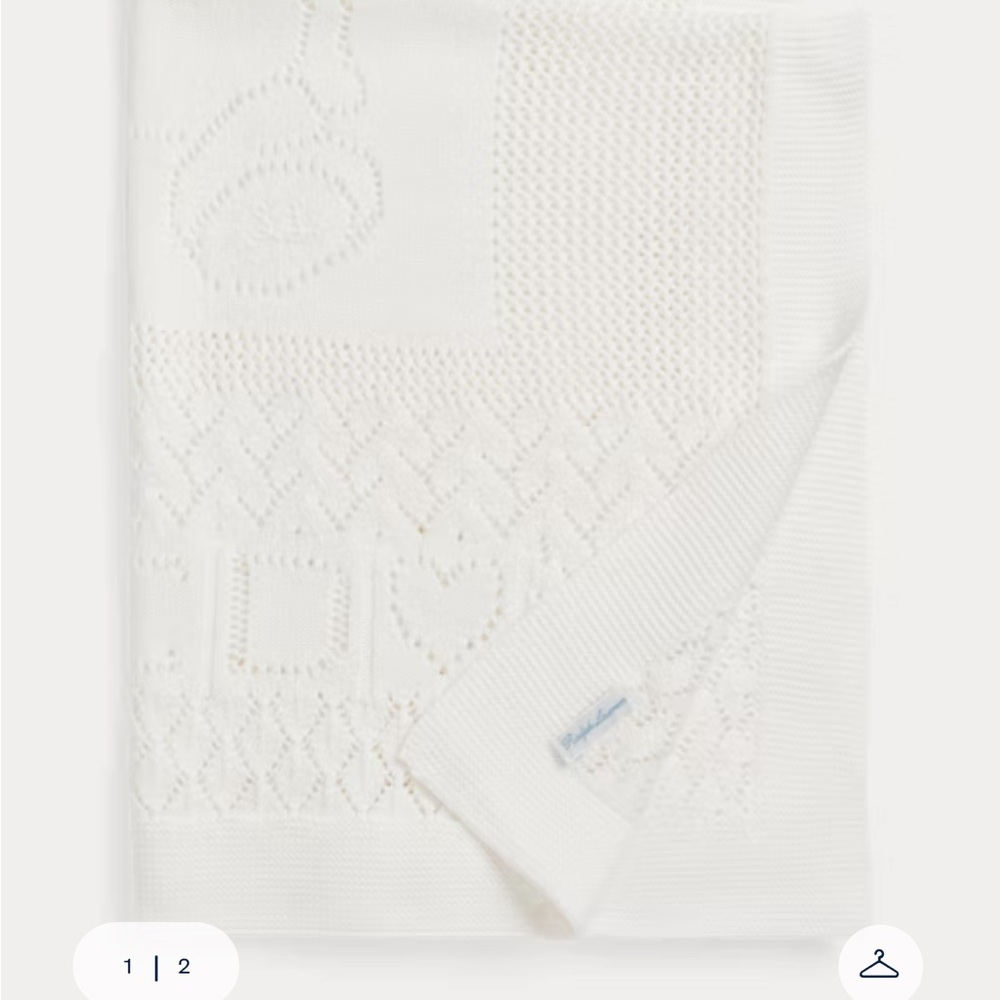 Ralph Lauren knit baby blanket